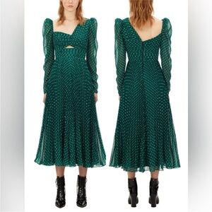 Self Portrait Asymmetrical MIDI Dress- Size UK 8/US 4